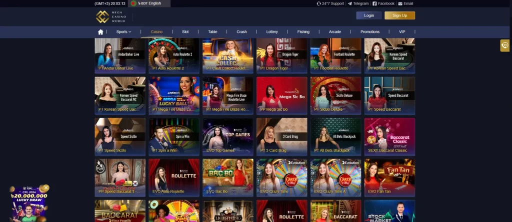 Popular Live Casino Games